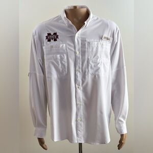 Columbia PFG Mississippi State Bulldogs Soft Long Sleeve Shirt, Men's Size Med.